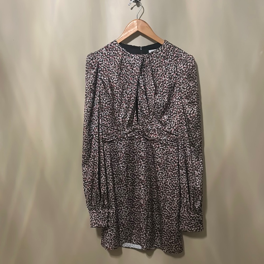 NWT Ieena by Mac Duggal Floral Long Sleeve Cocktail Dress - Picture 4 of 8
